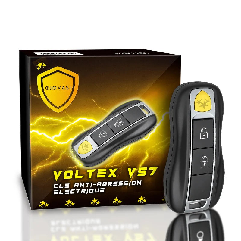 Clé Anti-Agression Électrique (Lampe, Électrochoc, Alarme)